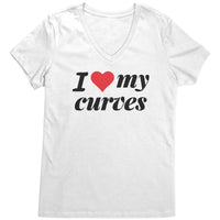 I ❤️ My Curves V Neck T-Shirt
