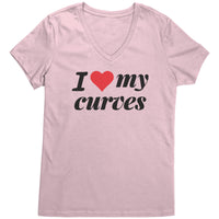 I ❤️ My Curves V Neck T-Shirt