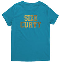 Size Curvy Gold Crew Neck T-Shirt